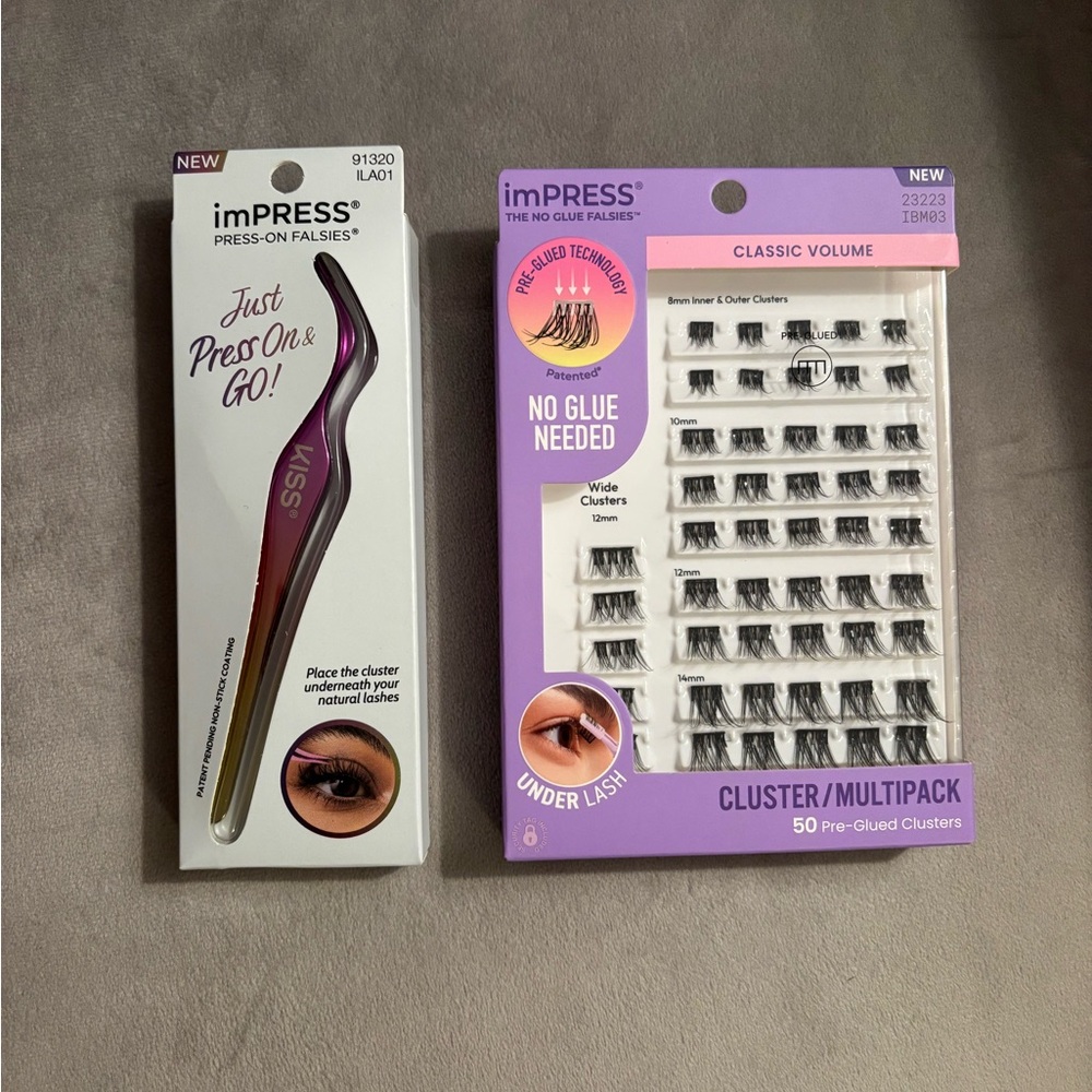 imPRESS Press-On Falsies Classic Volume Cluster Multipack & imPRESS Tool